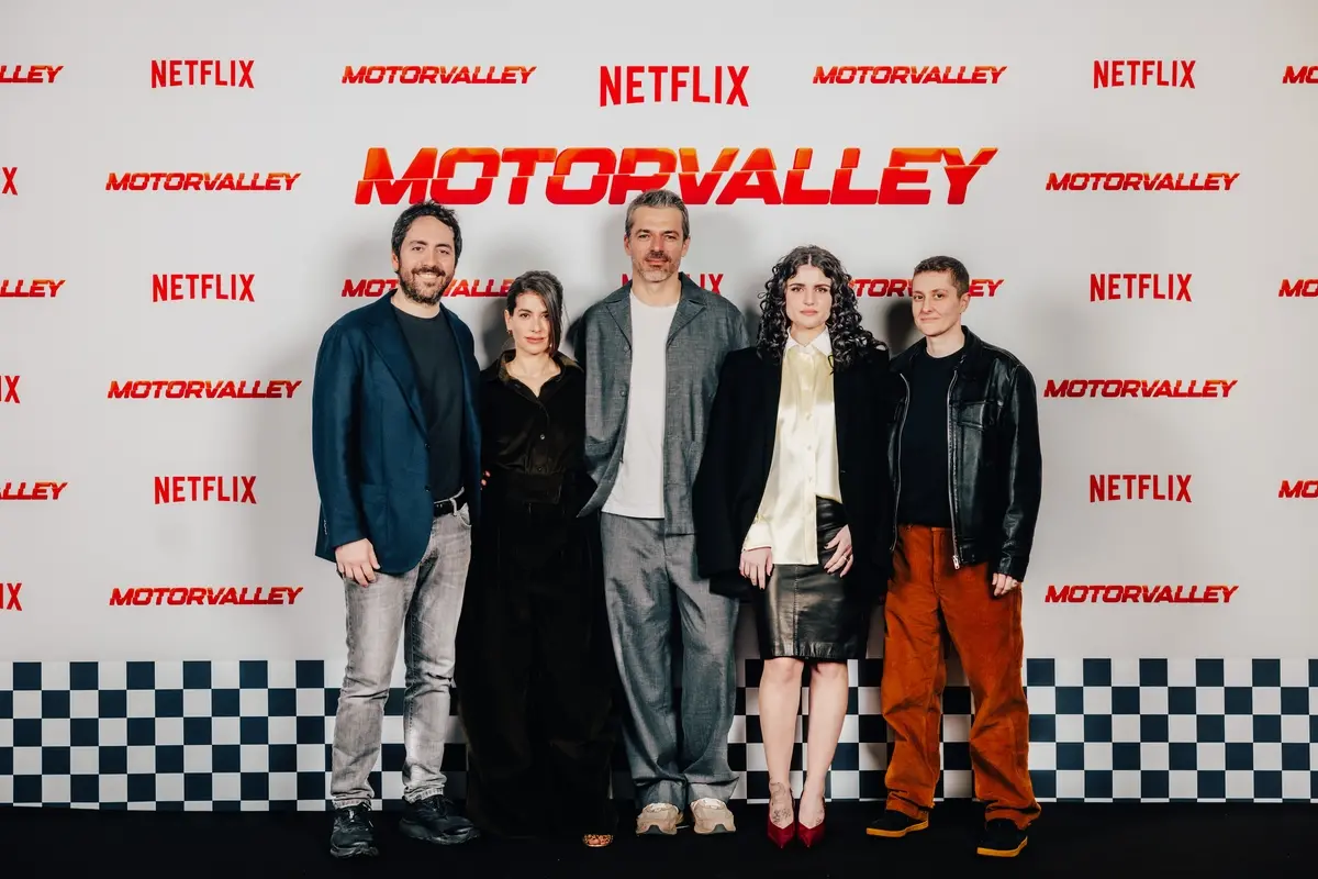 Matteo Rovere, Giulia Michelini, Luca Argentero, Caterina Forza e Francesca Maineri - Foto Virginia Bettoja / Netflix