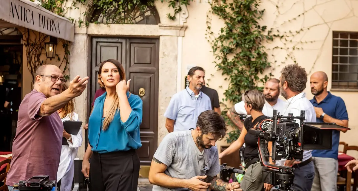 Carlo Verdone sul set per Scuola di seduzione