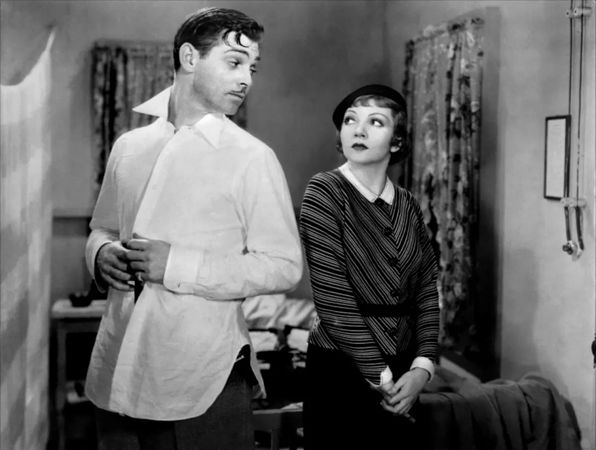 Clark Gable e Claudette Colbert in Accadde una notte