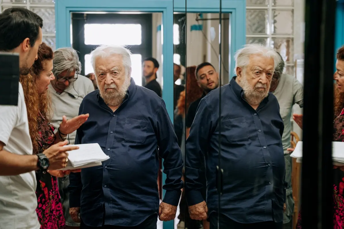 Pupi Avati sul set di Nel tepore del ballo