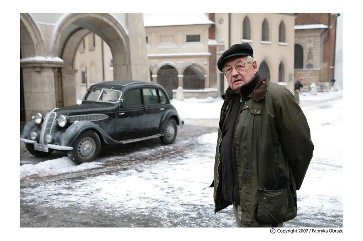 Andrzej Wajda sul set di Katyn www.fabrykaobrazu.com