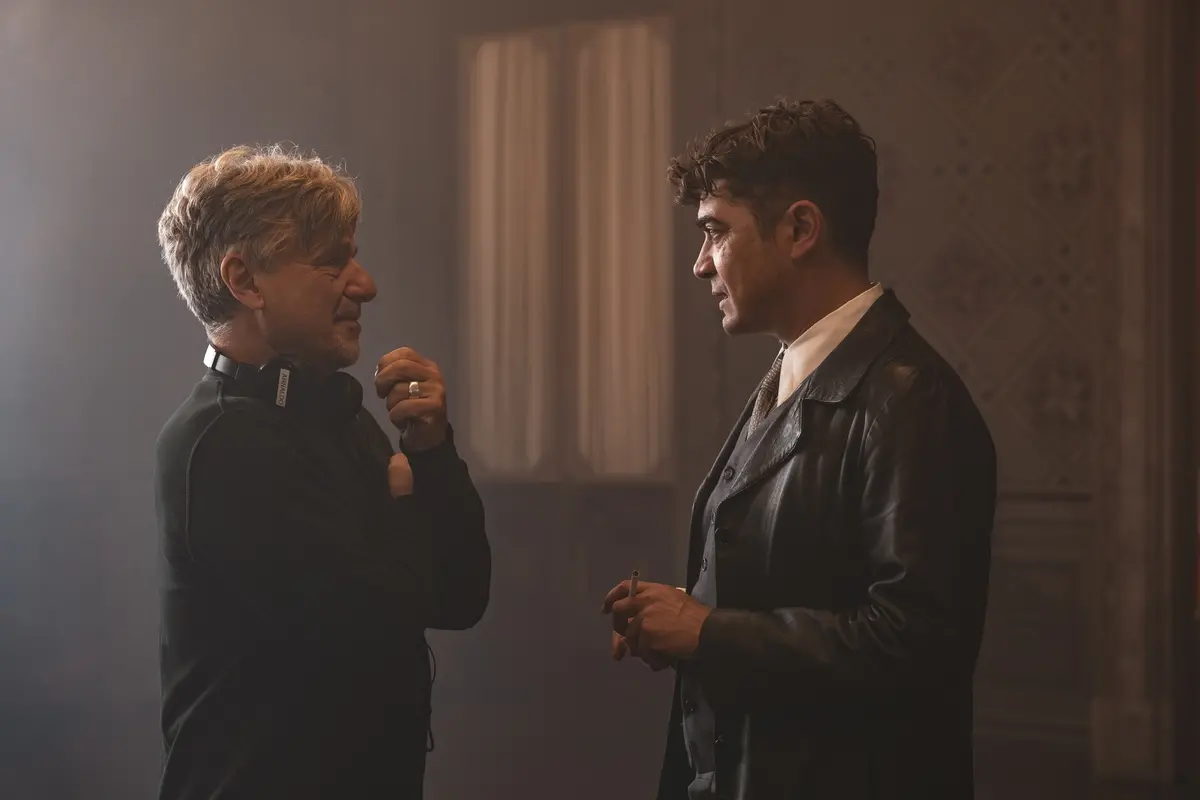 Arnaldo Catinari e Riccardo Scamarcio sul set di Alla Festa della Rivoluzione