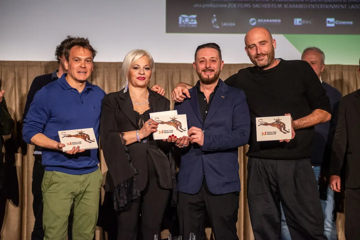 I due regisit Casey Kauffman e Alessandro Cassigoli con i due protagonisti di Vittoria, Marilena Jasmine Amato e Rino Scarica - Foto Marco Dal Maso