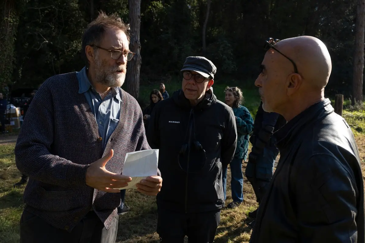 Valerio Mastandrea con Paolo Vorzì sul set di Cinque secondi (2025) Antonello&Montesi