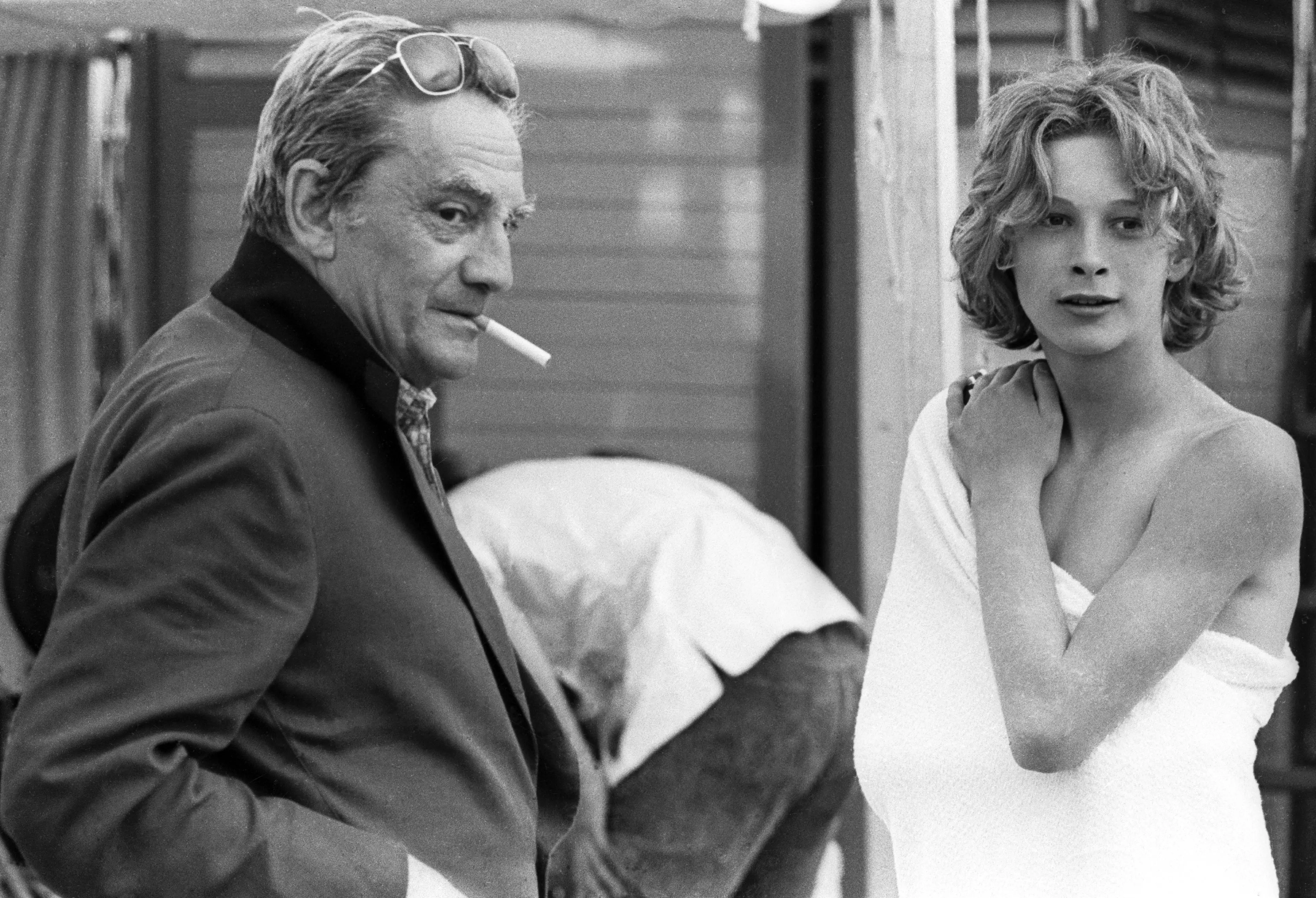 Luchino Visconti e Bjorn Andresen Shooting Morte a Venezia. Copyright: Mario Tursi (1970)