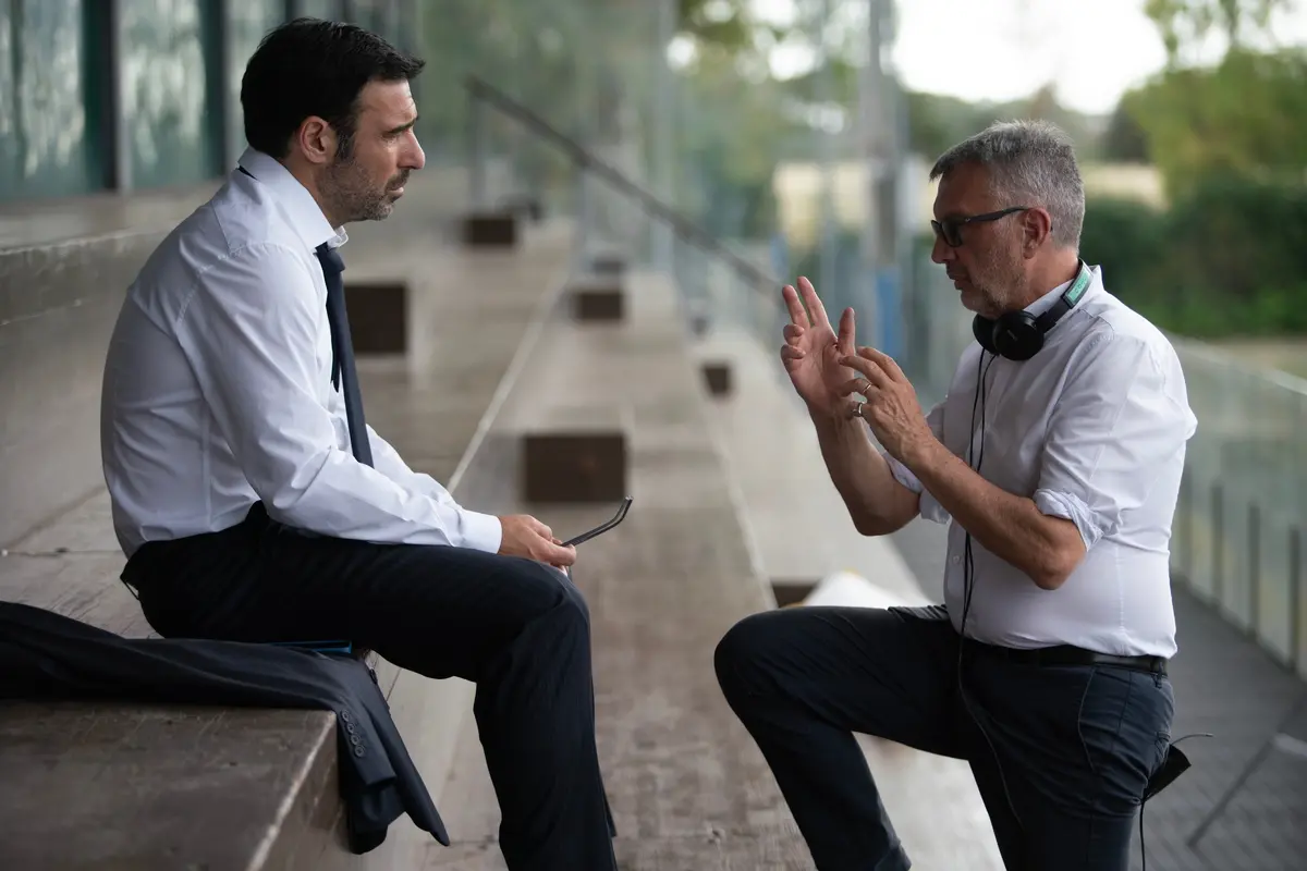 Edoardo Leo e Guido Chiesa sul set di 30 notti con il mio ex