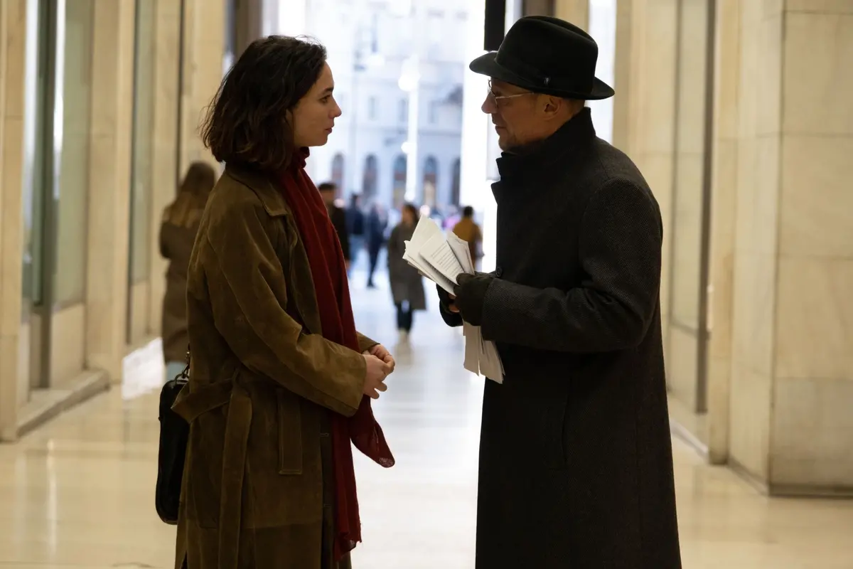 Matilda De Angelis e Stefano Accorsi in La lezione - foto di Camilla Cattabriga