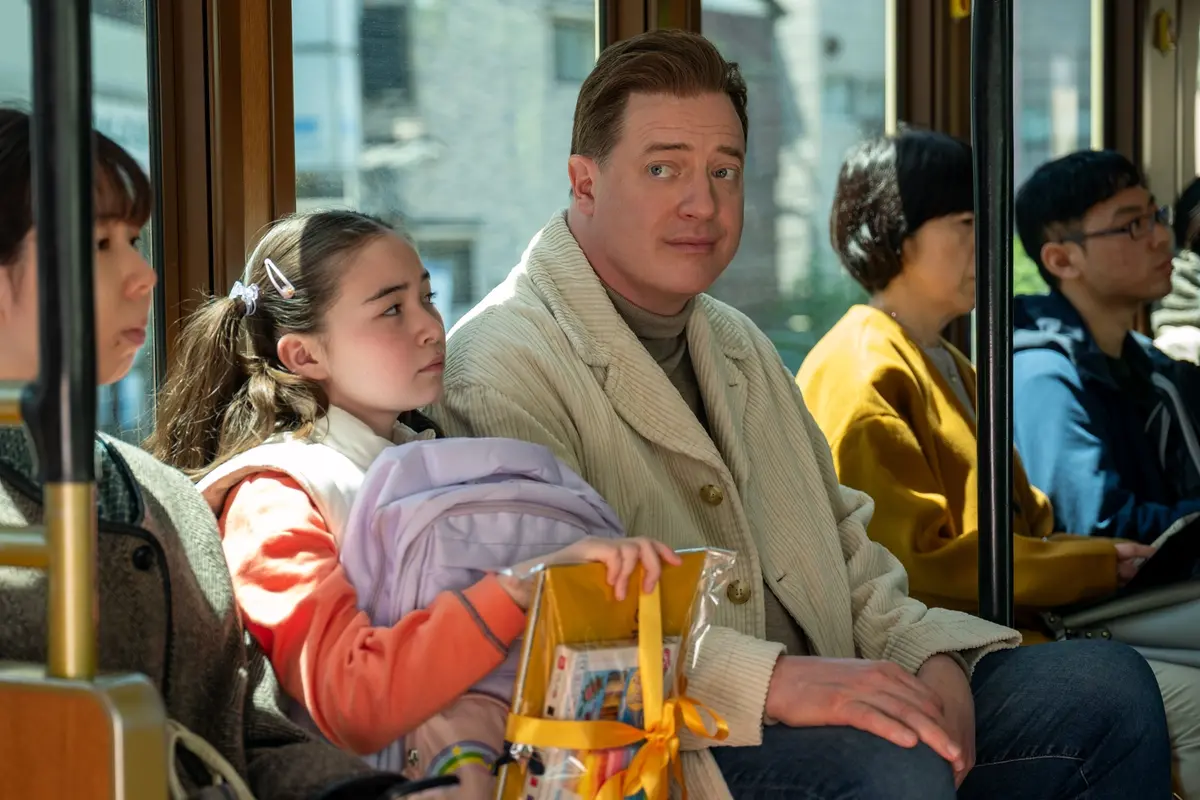 Shannon Gorman and Brendan Fraser in RENTAL FAMILY. Photo by James Lisle/Searchlight Pictures. \\u00A9 2025 Searchlight Pictures. All Rights Reserved. , Searchlight Pictures