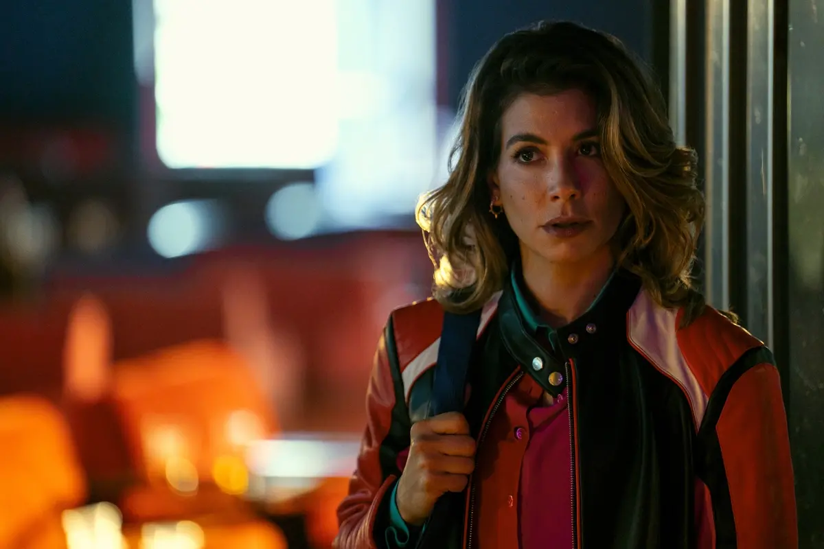 Motorvalley. Giulia Michelini as Elena Dionisi in episode 104 of Motorvalley. Cr. Enrico Bellinghieri/Netflix © 2026