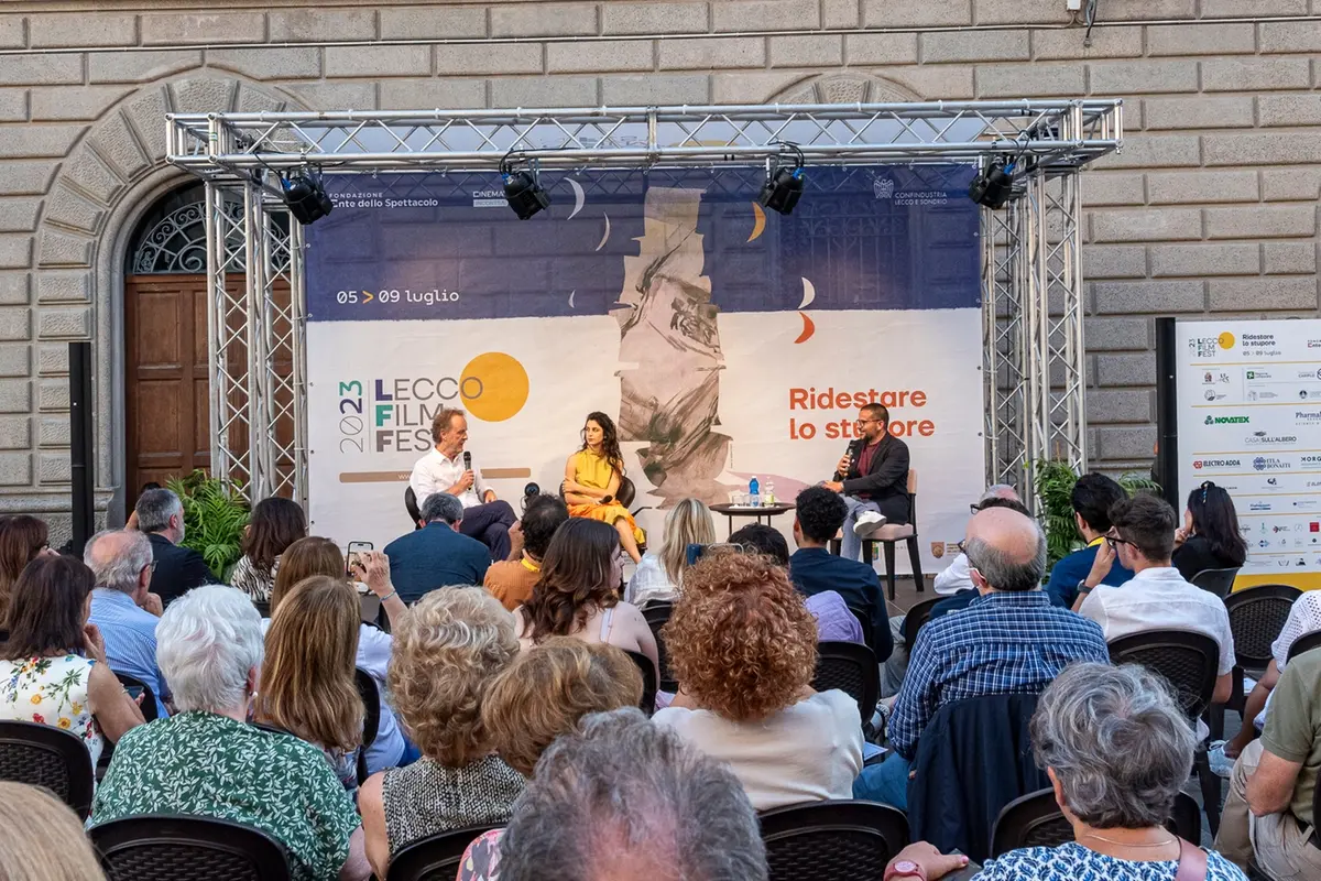 Francesco Bruni, Fotinì Peluso, Valerio Sammarco (foto di Monica Fagioli)