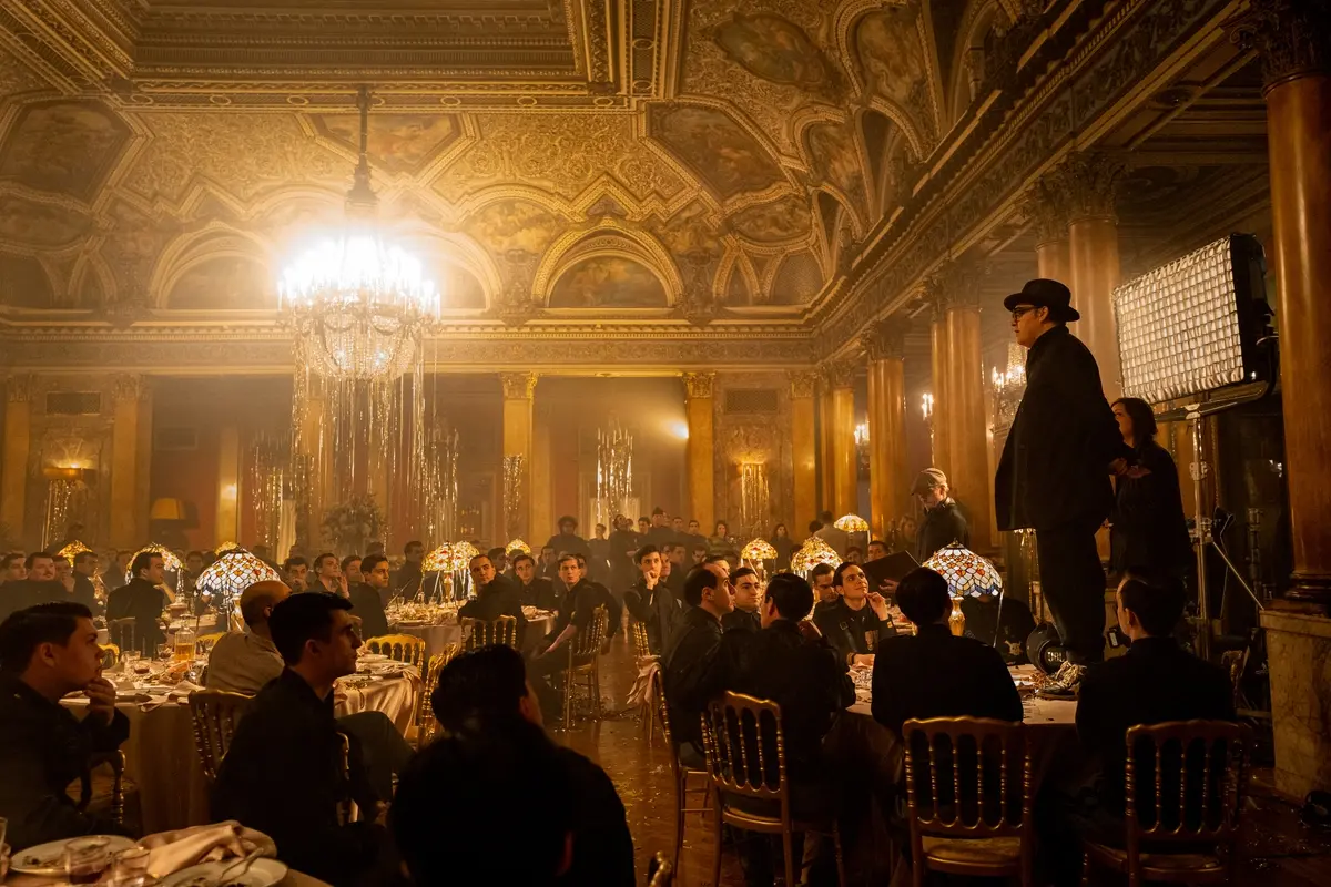 Joe Wright sul set di M. Il figlio del secolo , Andrea Pirrello / Sky Studios Ltd - Sky Italia srl - The Appartment srl