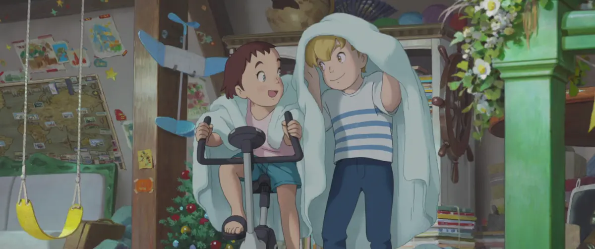 THE IMAGINARY - Studio Ponoc's The Imaginary portrays the depths of humanity and creativity through the eyes of young Amanda and her imaginary companion, Rudger, a boy no one can see imagined by Amanda to share her thrilling make-believe adventures. But when Rudger, suddenly alone, arrives at The Town of Imaginaries, where forgotten Imaginaries live and find work, he faces a mysterious threat. Directed by renowned animator Yoshiyuki Momose (Spirited Away), The Imaginary is an unforgettable adventure of love, loss, and the healing power of imagination. Cr: Netflix © 2024 Ponoc