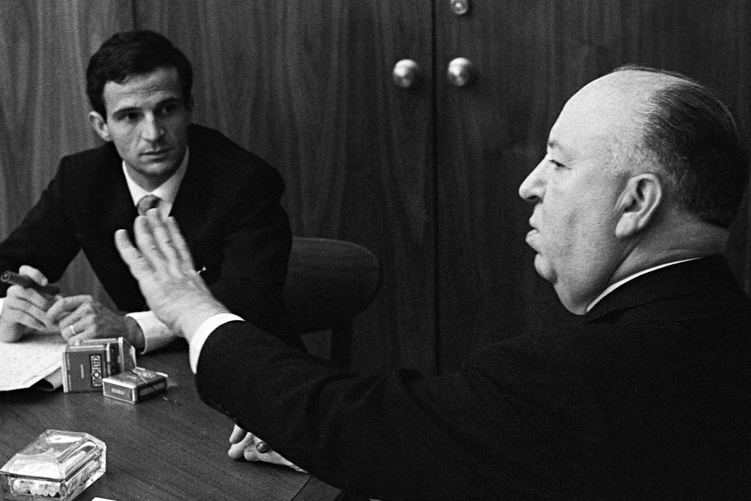 Truffaut e Hitchcock in uno dei celebri scatti di Philippe Halsman