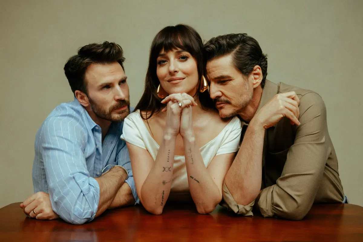 Chris Evans, Dakota Johnson e Pedro Pascal per Material Love , Charlie Clift