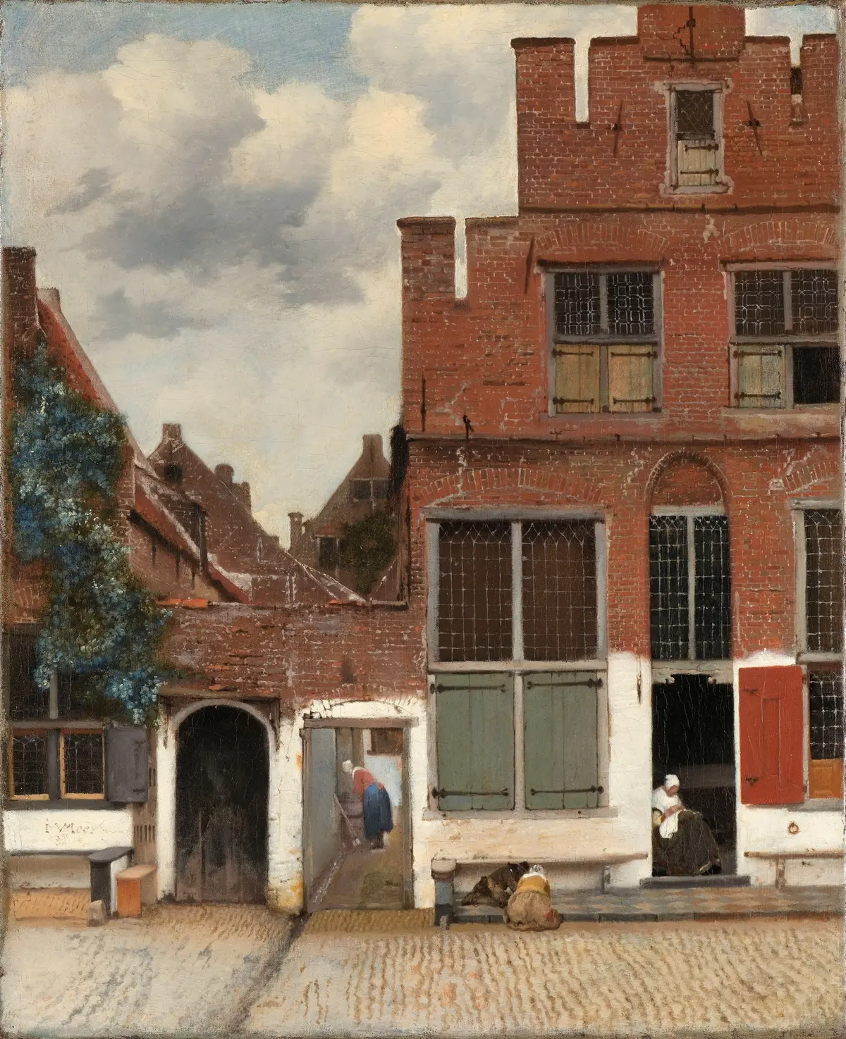 Johannes Vermeer - Gezicht op huizen in Delft, bekend als 'Het straatje'