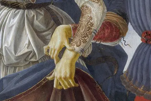 dettaglio di Tobia e l\\'angelo di Andrea Verrocchio (1470-1475), presente sulla copertina di Frammenti di un discorso amoroso di Roland Barthes