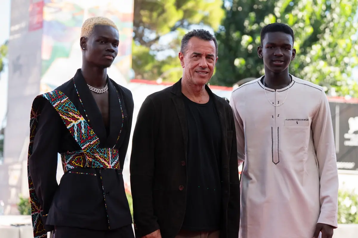 Moustapha Fall, Matteo Garrone, Seydou Sarr (foto di Karen Di Paola)