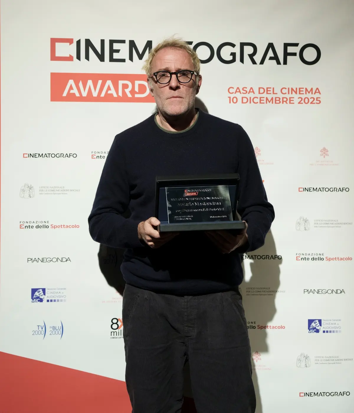 Valerio Mastandrea, premio Migliore Interpretazione Maschile per Cinque secondi di Paolo Virzì