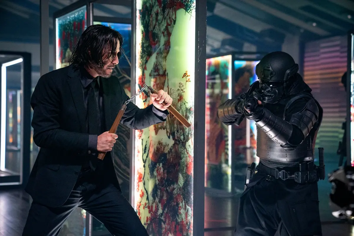 Una scena di John Wick 4