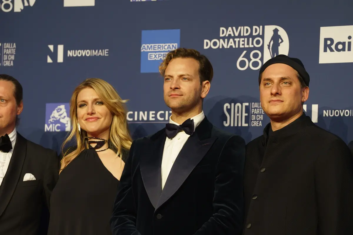 Charlotte Vandermeersh, Alessandro Borghi, Luca Marinelli (foto di Karen Di Paola)