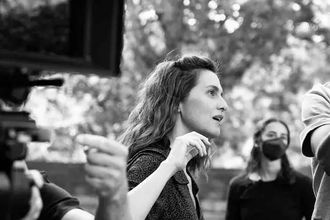 Paola Cortellesi sul set di C\\'\\u00E8 ancora domani (foto di Luisa Carcavale)