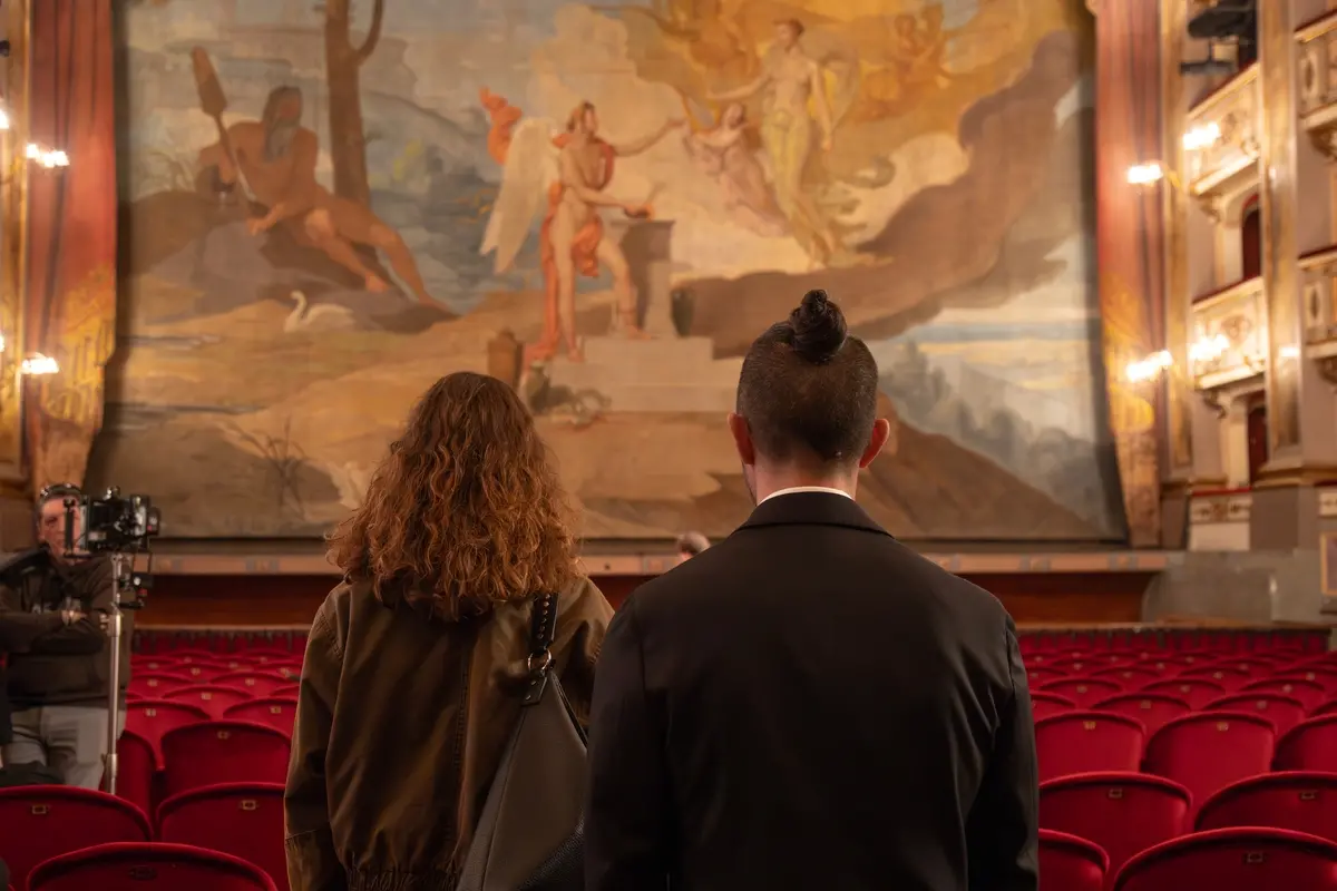 Un altro scatto dal backstage del cortometraggio Rainbow/Poliarte