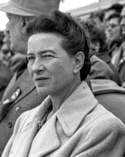 La scrittrice Simone de Beauvoir