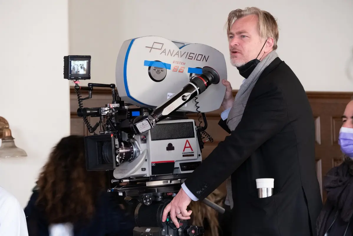 Christopher Nolan sul set di Oppenheimer (Melinda Sue Gordo/Universal Pictures)