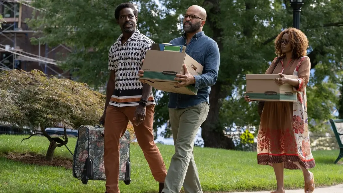 Sterling K. Brown, Jeffrey Wright e Erika Alexander in American Fiction