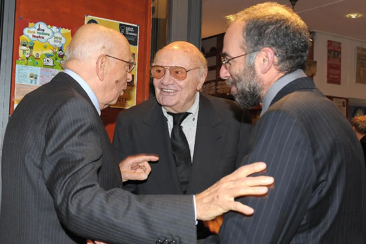 Giorgio Napolitano con Francesco Rosi e Giuseppe Tornatore © quirinale.it
