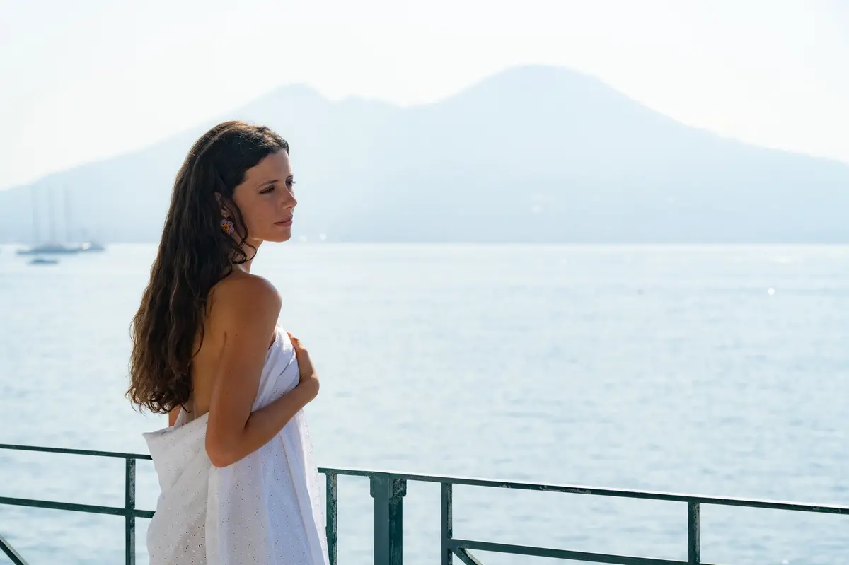 Set of a new movie by Paolo Sorrentino. In the picture Celeste Dalla Porta. Photo by Gianni Fiorito