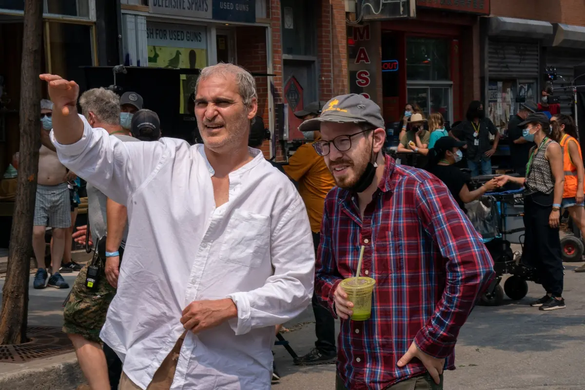 Joaquin Phoenix e Ari Aster sul set del film