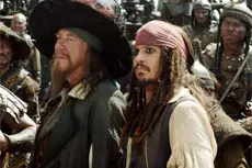 Capitan Barbossa e <br>Jack Sparrow