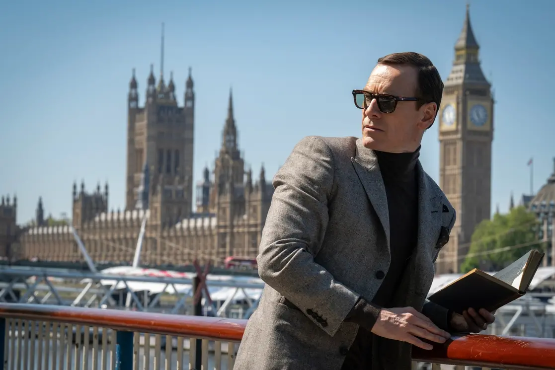 Michael Fassbender stars as George Woodhouse in director Steven Soderbergh\\'s BLACK BAG, a Focus Features release. Credit: Claudette Barius/Focus Features \\u00A9 2025 All Rights Reserved. , Credit: Claudette Barius/Focus F
