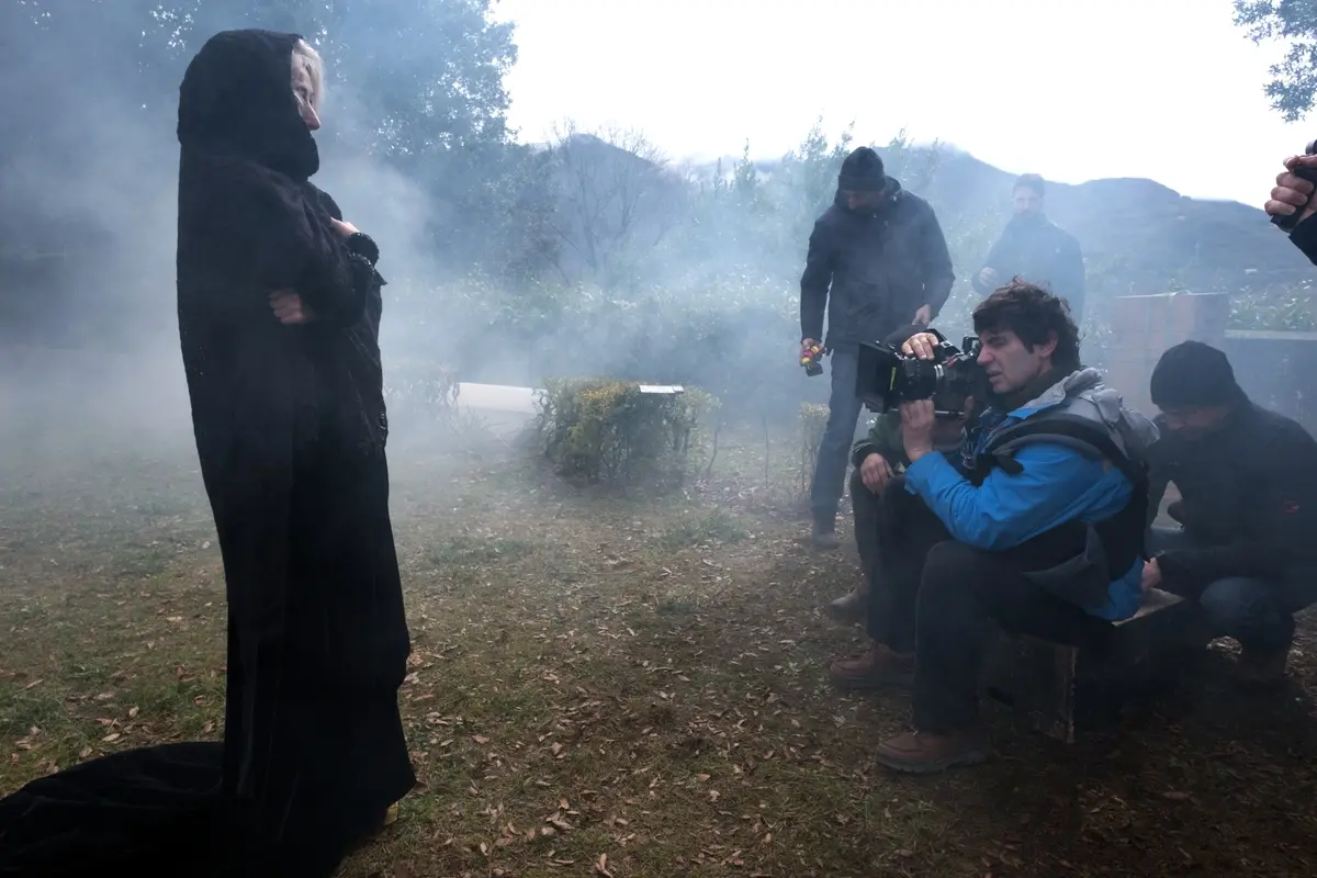 Valeria Bruni Tedeschi e Pietro Marcello sul set di Duse - Foto Claudio Iannone