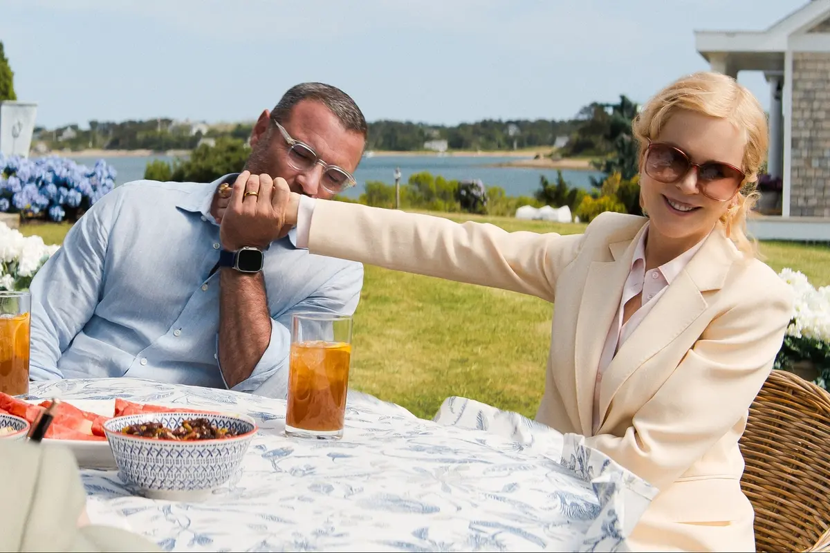 The Perfect Couple. (L to R) Liev Schreiber as Tag Winbury, Nicole Kidman as Greer Winbury in episode 103 of The Perfect Couple. Cr. Courtesy of Netflix \\u00A9 2024 , Courtesy of Netflix