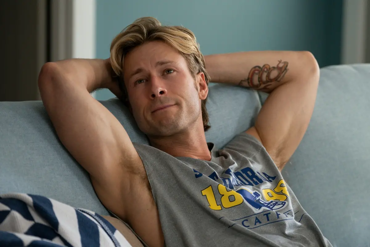 CHAD POWERS - Eight years after an unforgivable mistake nukes his promising college football career, hotshot quarterback Russ Holliday tries to resurrect his dreams by disguising himself as Chad Powers - a talented oddball who walks on to the struggling South Georgia Catfish. (Disney/Daniel Delgado Jr.) GLEN POWELL , Disney