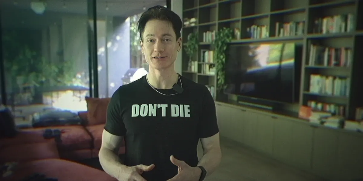 Don't Die: The Man Who Wants to Live Forever. Bryan Johnson in Don't Die: The Man Who Wants to Live Forever. Cr. Courtesy of Netflix © 2025