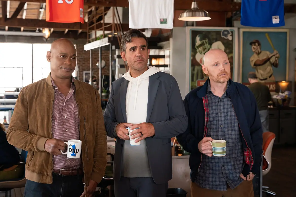 Bokeem Woodbine, Bobby Cannavale, Bill Burr in Old Dads (Michael Moriatis/Netflix © 2023)
