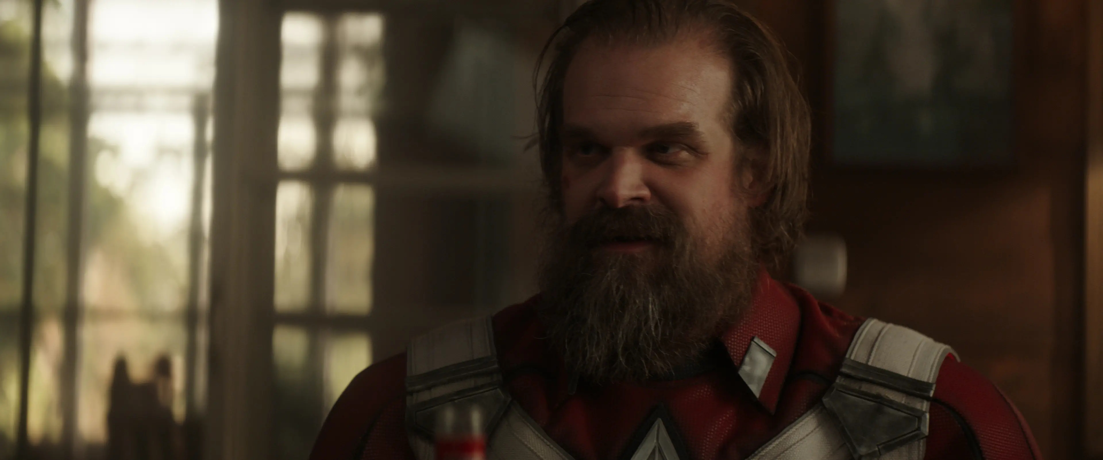 Alexei (David Harbour) in Marvel Studios' BLACK WIDOW, in theaters and on Disney+ with Premier Access. Photo courtesy of Marvel Studios. ©Marvel Studios 2021. All Rights Reserved.