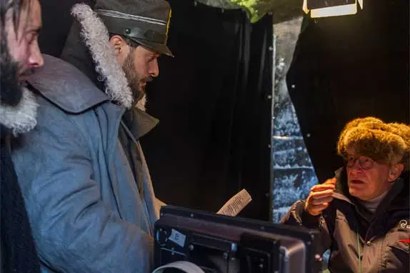 Ermanno Olmi sul set di <i>torneranno i prati</i>