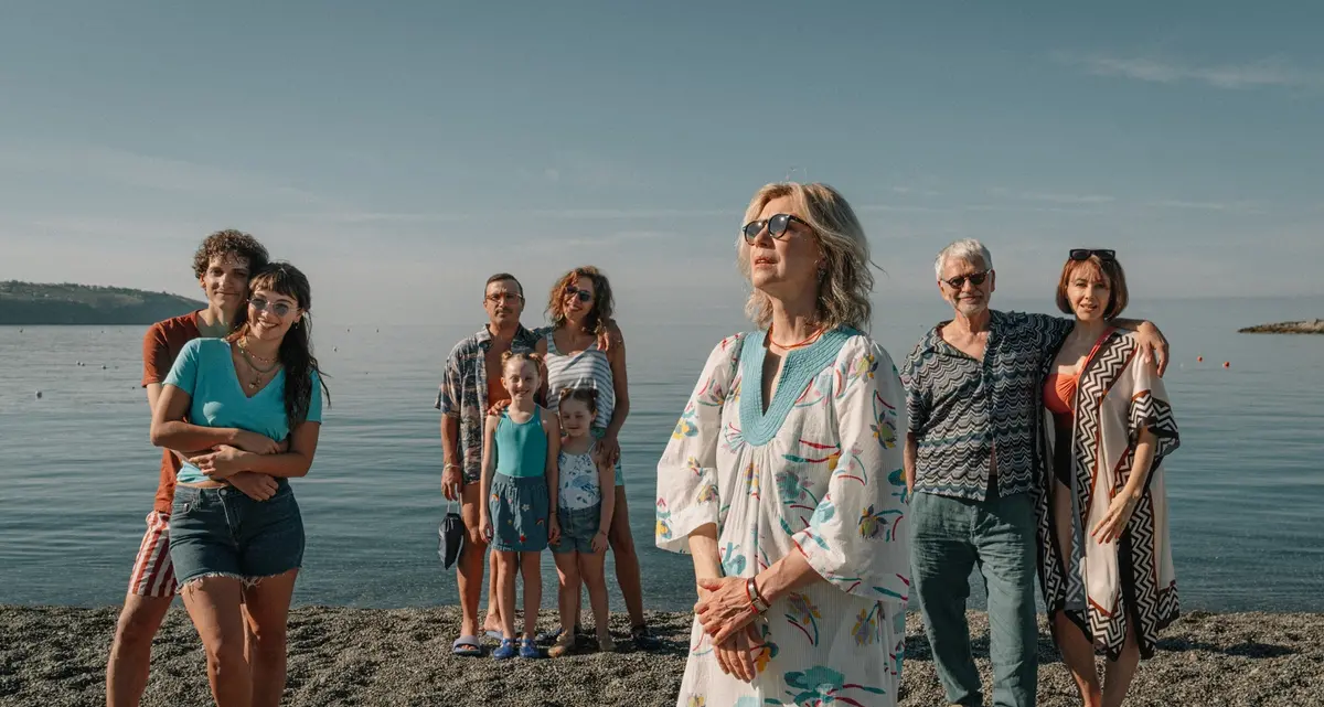 La casa in fiamme sul set