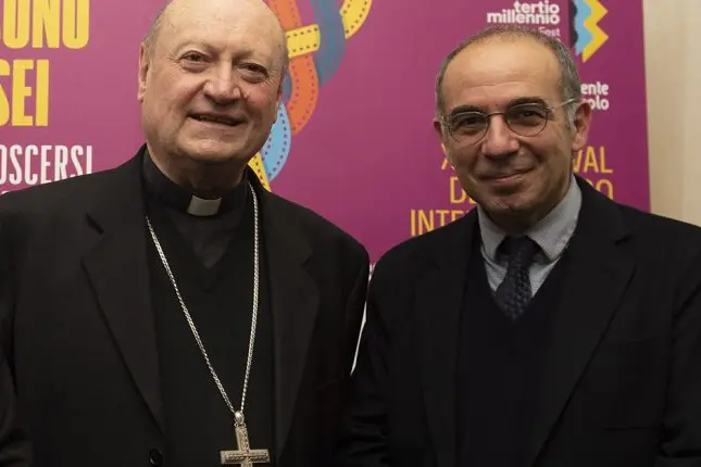 Gianfranco Ravasi e Giuseppe Tornatore (foto di Karen Di Paola)