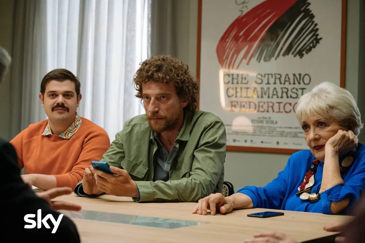 Francesco Russo, Maurizio Lastrico e Marzia Ubaldi in Call My Agent - Italia © Sara Petraglia