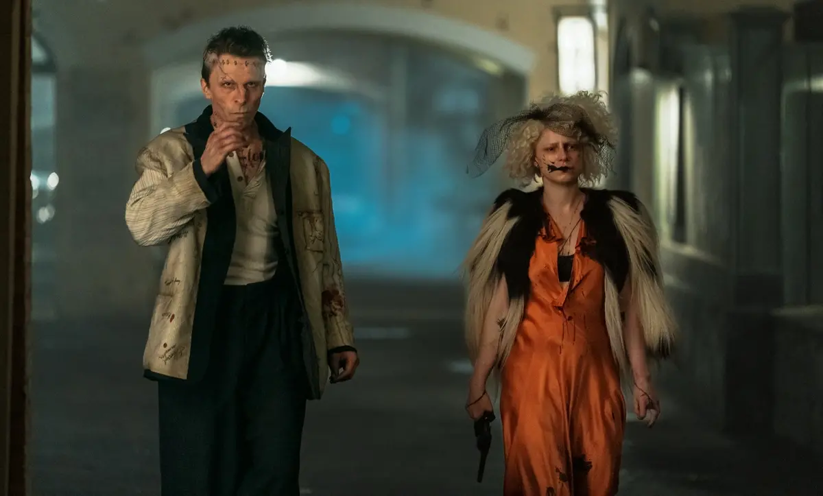 (L to r) Chrisitan Bale as Frank and Jessie Buckley as The Bride in Warner Bros. Pictures THE BRIDE! A Warner Bros. Pictures release.