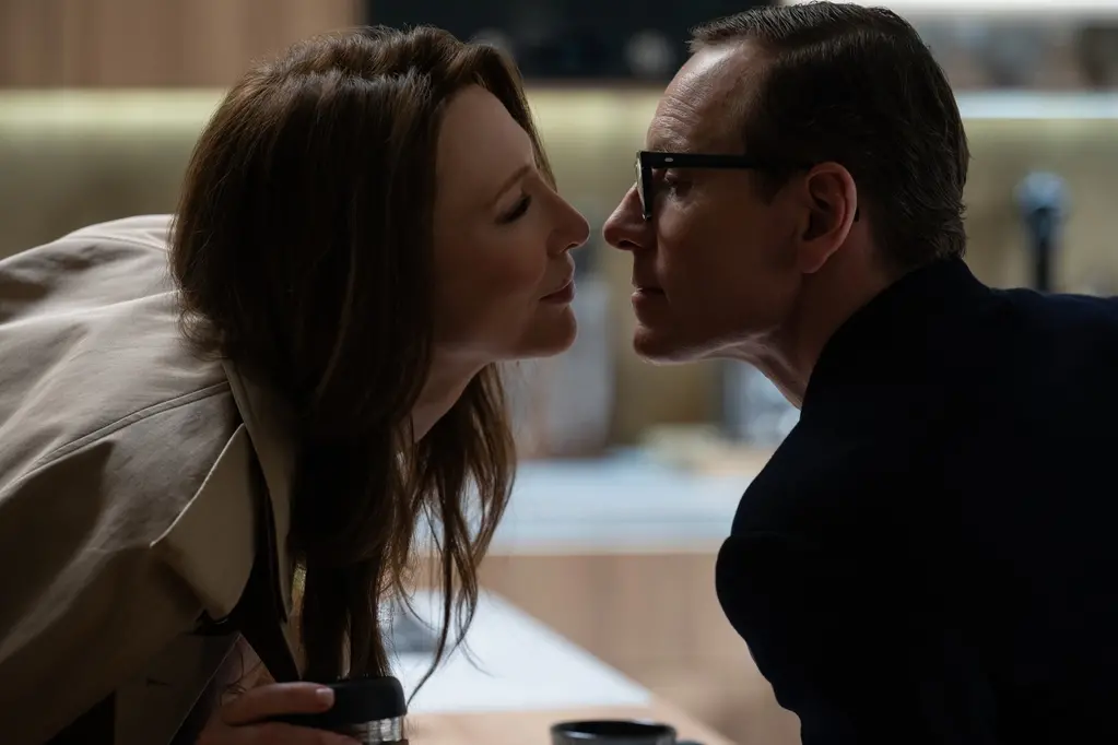 (L to R) Cate Blanchett as Kathryn St. Jean and Michael Fassbender as George Woodhouse in director Steven Soderbergh\\'s BLACK BAG, a Focus Features release. Credit: Claudette Barius/Focus Features \\u00A9 2025 All Rights Reserved. , Claudette Barius/Focus Features 