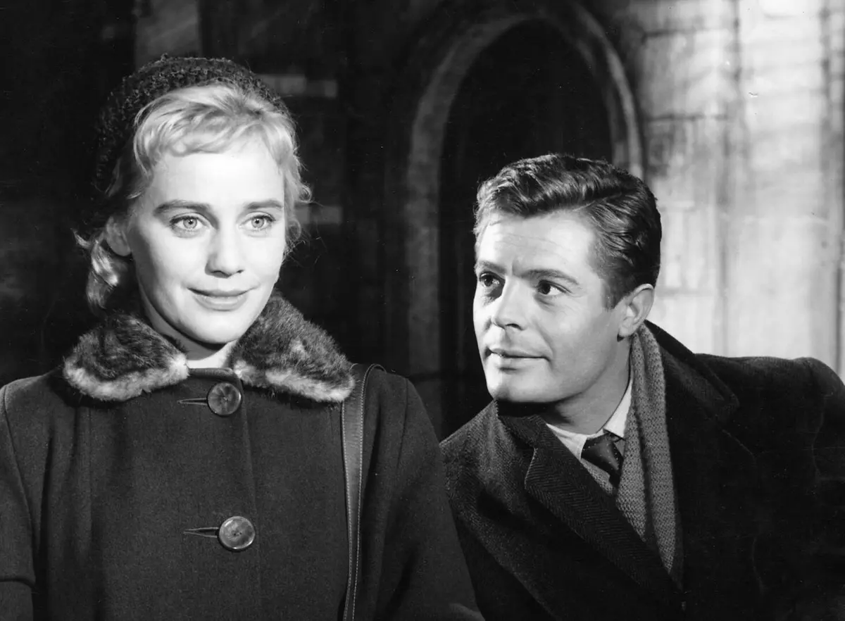Maria Schell e Marcello Mastroianni in Le notti bianche