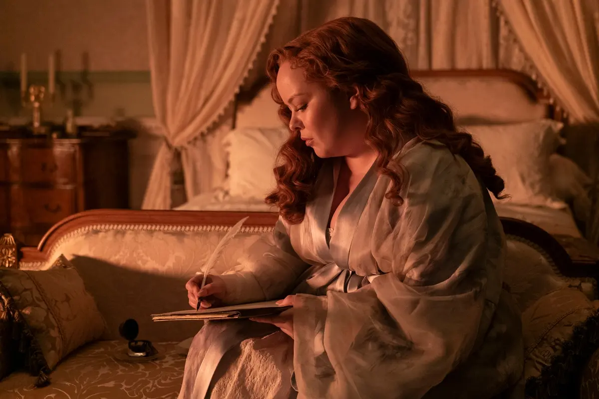 Bridgerton. Nicola Coughlan as Penelope Featherington in episode 307 of Bridgerton. Cr. Liam Daniel/Netflix \\u00A9 2024 , LIAM DANIEL/NETFLIX