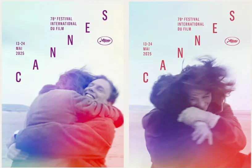 78th Festival de Cannes official poster credits: \\u00A9 Les Films 13 \\u2013 A Man and a Woman, Claude Lelouch (1966) / Graphic design \\u00A9 Hartland Villa