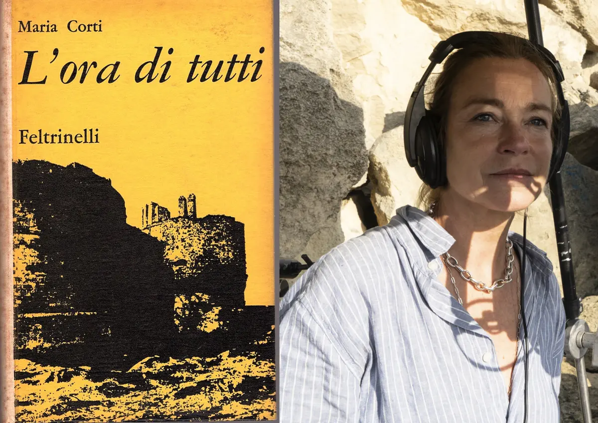 Stefania Rocca sul set di L'ora di tutti